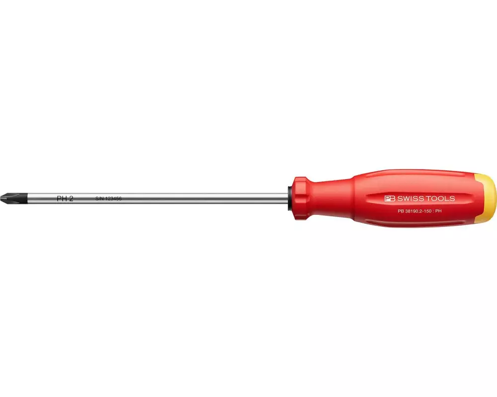 PB Swiss Tools Kreuzschraubenzieher SwissGrip Evo PH 2 150 mm Phillips