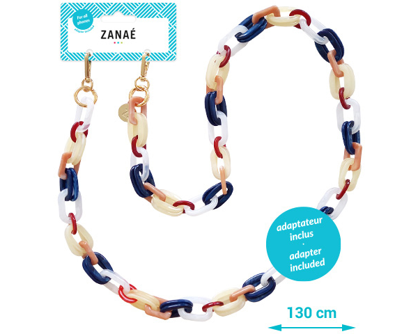 ZANAÉ Phone Necklace Larimar 18328 Karma colored