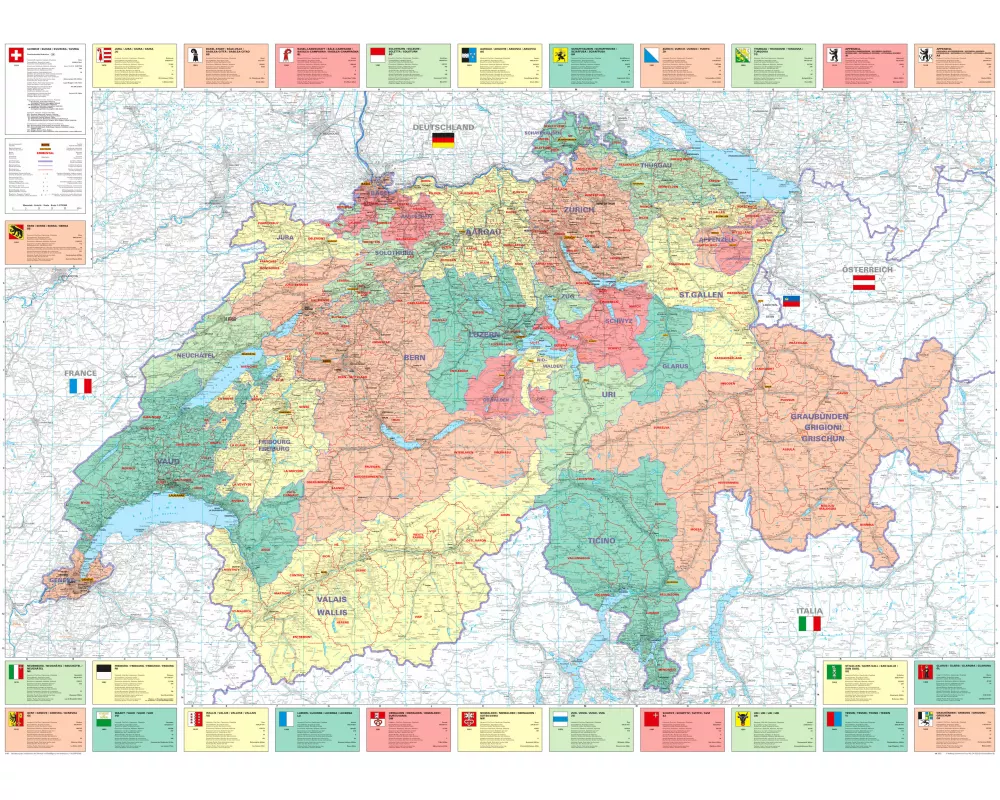 KÜMMERLY+FREY Plano Büro/Organisation CH 325990105 139x100cm 1:275'000