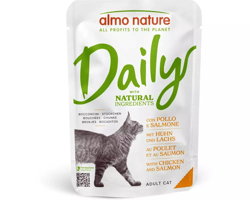 Almo Nature Nassfutter Daily Cat mit Huhn und Lachs 70 g