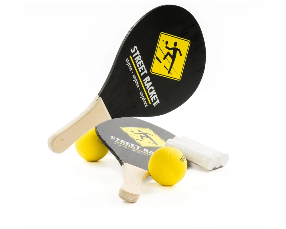 Schildkröt Funsports Street Racket Set Holz schwarz lackiert