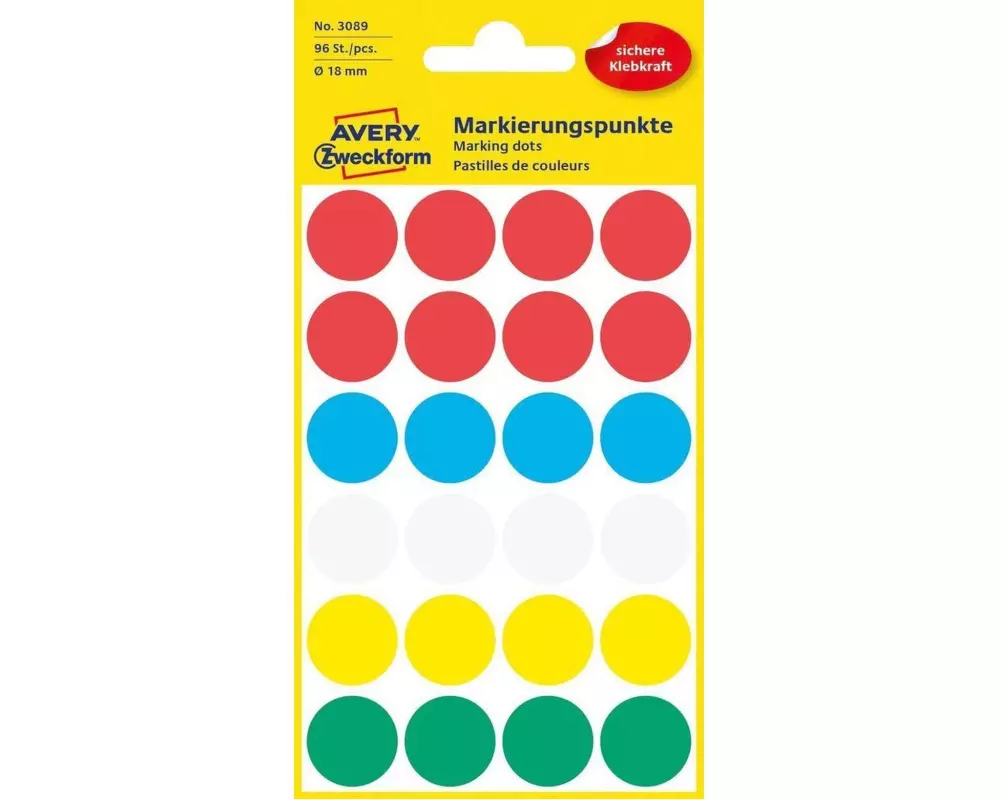 Avery Zweckform Klebepunkte 18 mm Mehrfarbig
