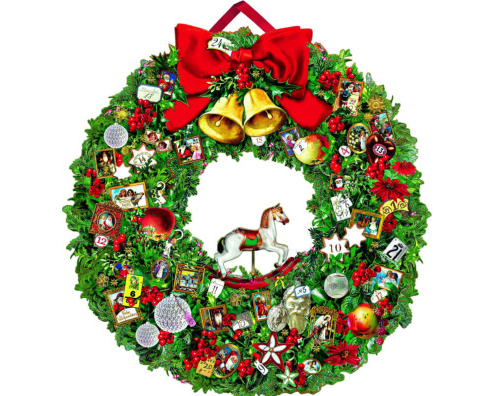 COPPENRATH Wand Adventskalender 71341 Weihnachtskranz 52cm