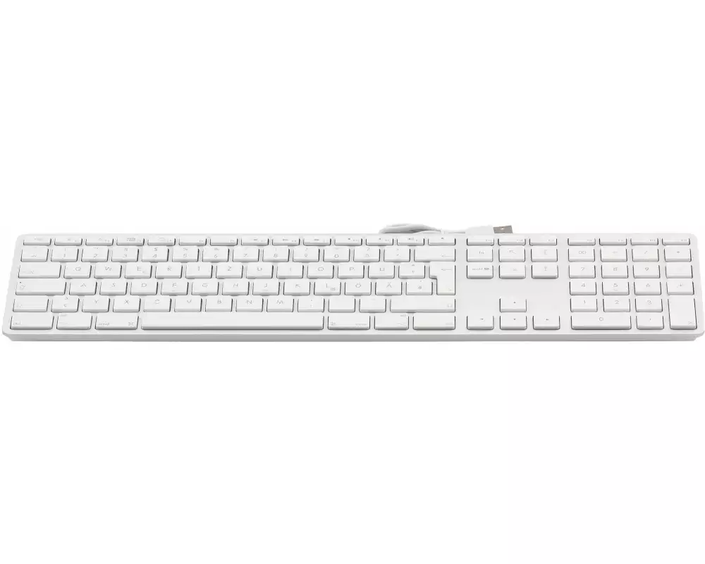LMP Tastatur KB-1243 Weiss, DE-Layout mit Ziffernblock