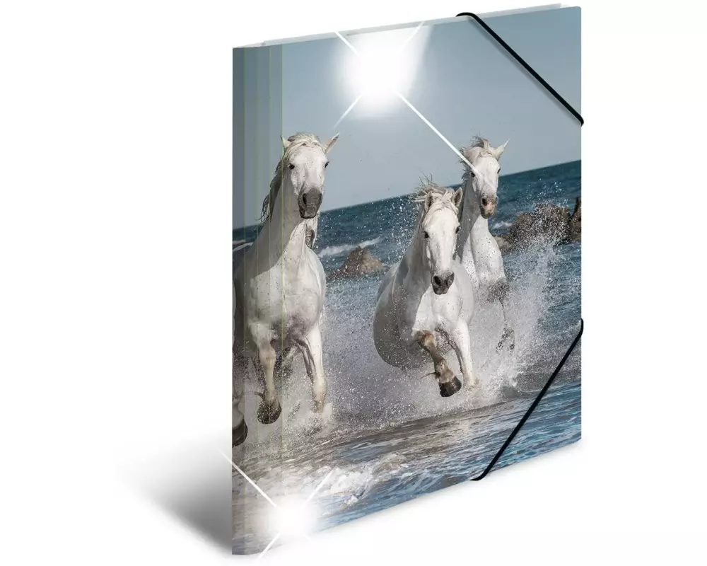 HERMA Gummibandmappe A4 Pferde, Polypropylen, mit Innendruck