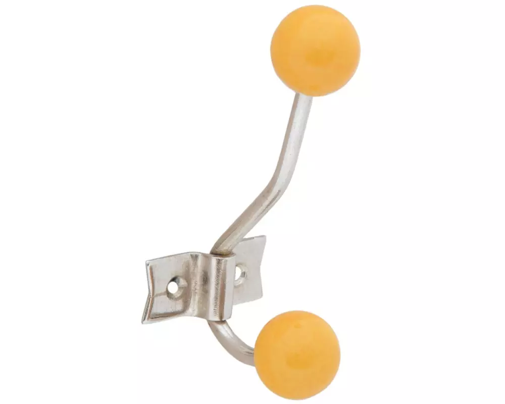 Tranquillo Wandhaken 2-fach, Retro, Gelb