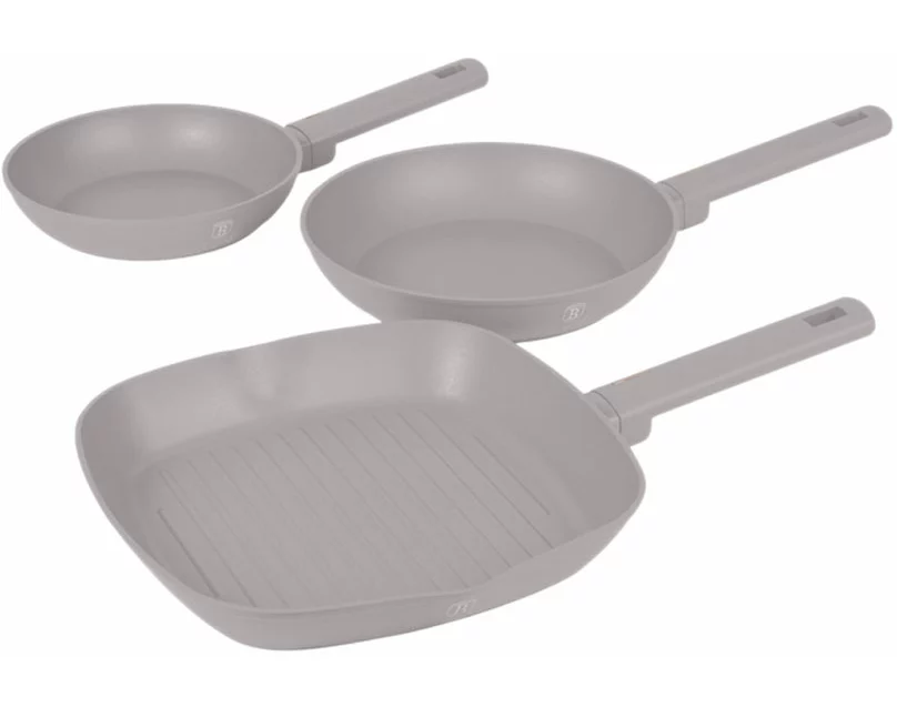 Berlinger Haus 3-teiliges Bratpfannen Set Ø 20/24/28cm matt Taupe Collection