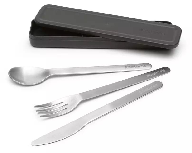 Brabantia Besteck-Set to go Make & Take 3-teilig, Silber
