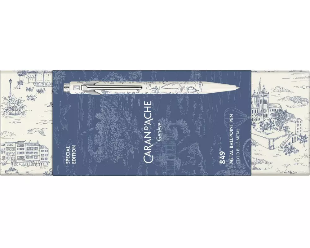 Caran d'Ache 849 KUGELSCHREIBER TOILE DE JOUY WEISS Medium (M), Weiss