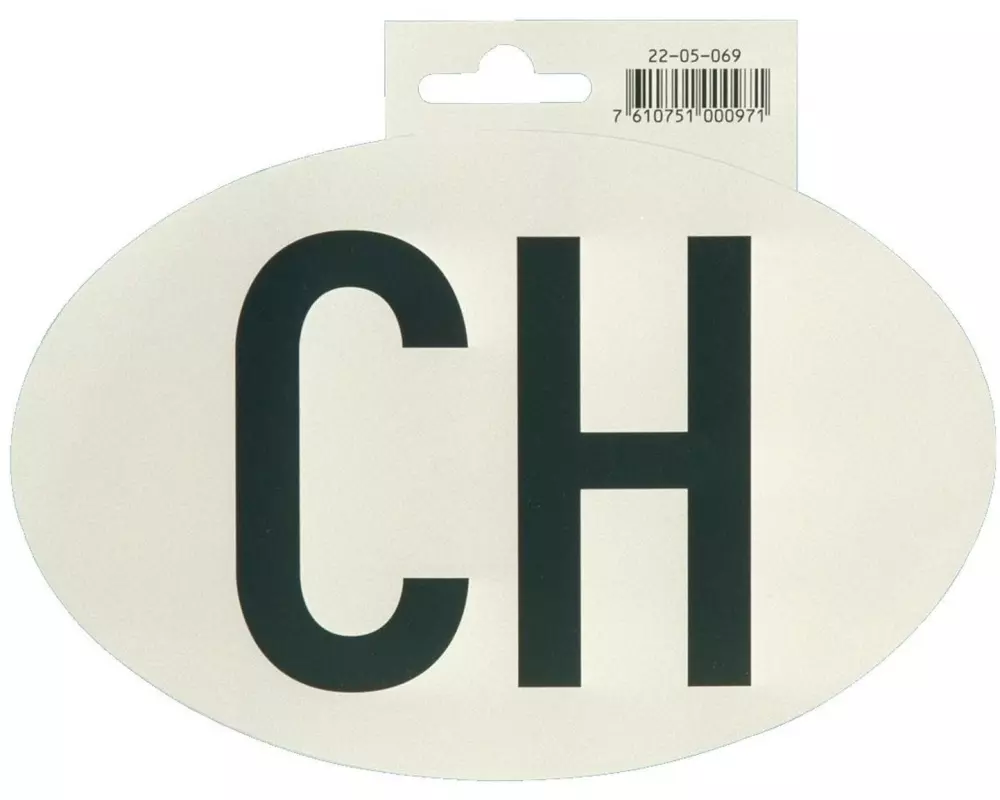 TopLine Hoheitszeichen «CH» für PKW 17.5 × 11.5 cm