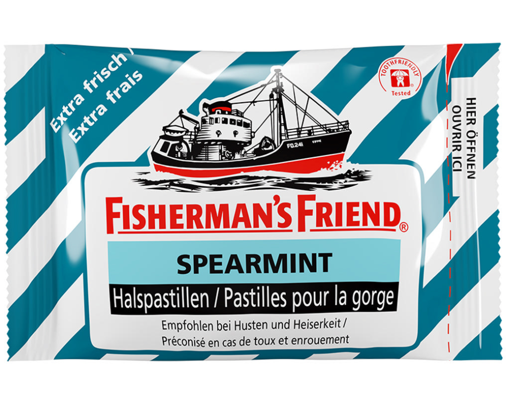 Fisherman's Bonbons Spearmint ohne Zucker 24 x 25 g