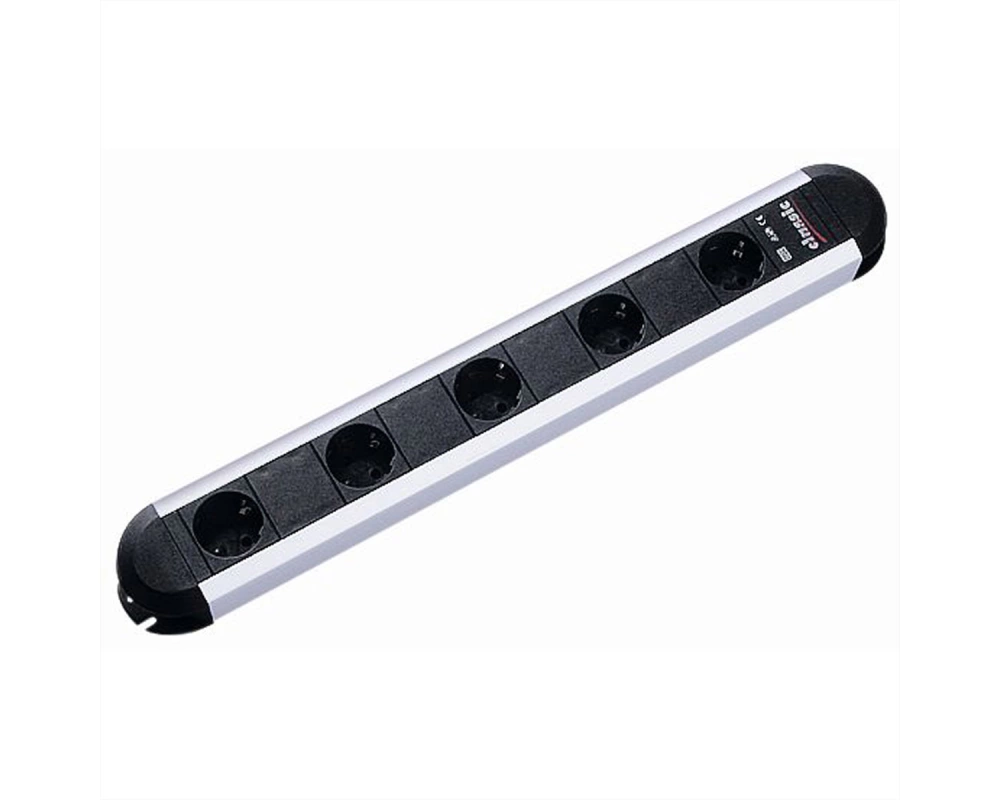 BACHMANN PRIMO Steckdosenleiste 5x Schutzkontakt, Aluminium, Dosenabstand 85mm, 1,75 m
