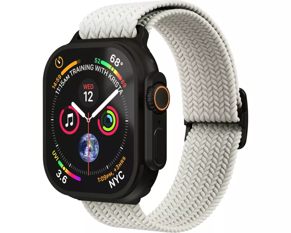 Vonmählen Armband Woven Loop Apple Watch 44/45/46/49 mm Cream Black
