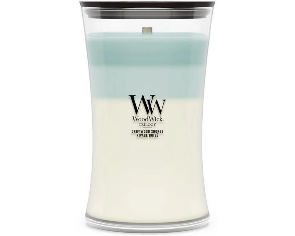 Woodwick Duftkerze Driftwood Shores Trilogy Large Jar