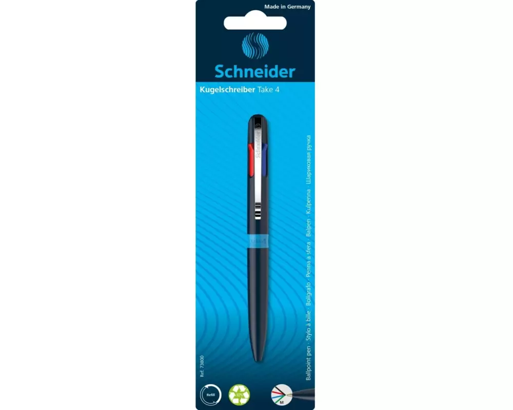 Schneider Kugelschreiber Take 4 sortiert Strichstärke M