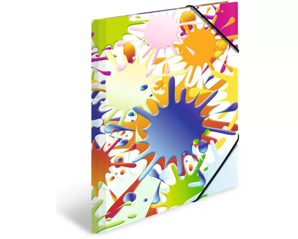 HERMA Gummibandmappe A3 Farbkleckse, Karton, mit Innendruck