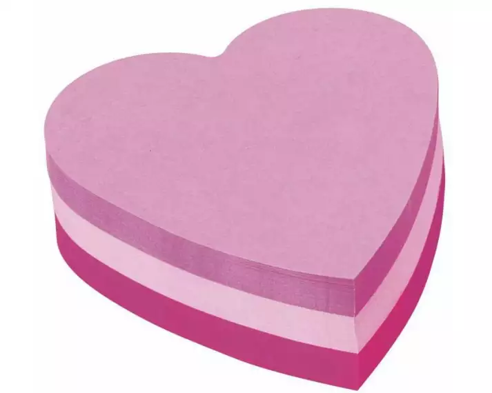 Post-it Notizzettel Post-it Herz, 1 Block à 225 Blatt, 3-Farbig