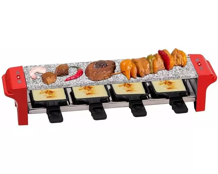 Nouvel Racletteofen Edelweiss-Flagge Rot, 4 Personen