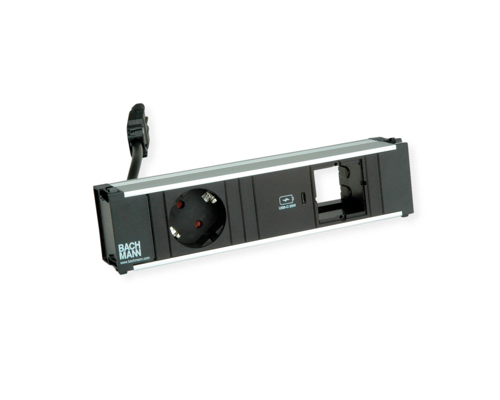 BACHMANN CONI 1xCEE7/3 1xUSB C 30W, Schutzkontakt GST18 Stecker