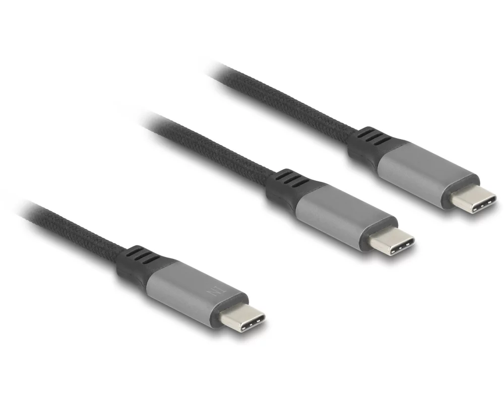 Delock USB 2.0-Y-Kabel USB-C - USB-C 1.2 m