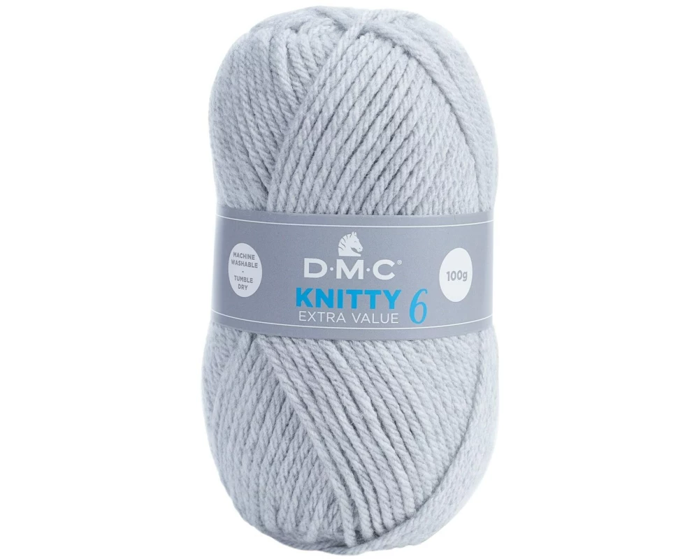 DMC Wolle Knitty 6 Hellgrau