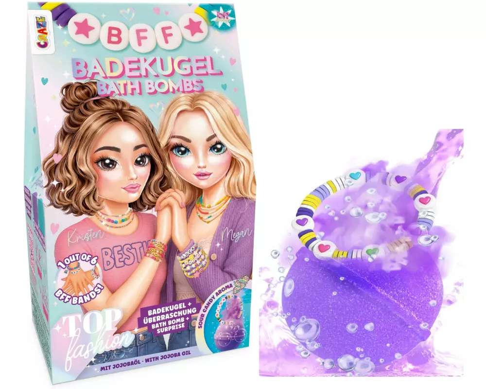 Craze CRAZE Top Fashion Überraschungsbadebombe BFF 1 Stück