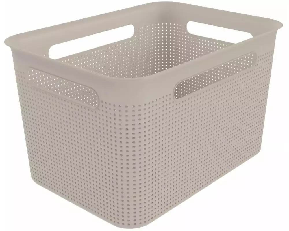 Rotho Aufbewahrungsbox Brisen 16 l, Cappuccino