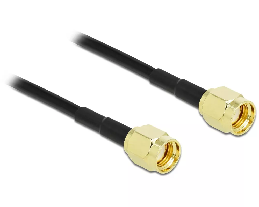 Delock Antennenkabel LMR/CFD100 RP-SMA zu RP-SMA, 5 m