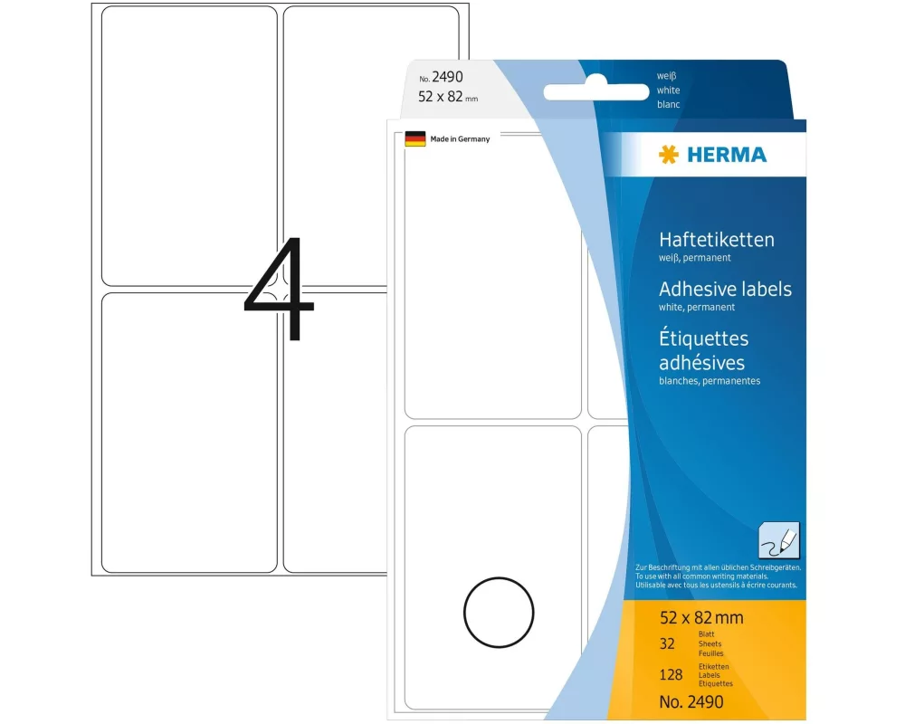 HERMA Universal-Etiketten 5.2 x 8.2 cm, 128 Etiketten
