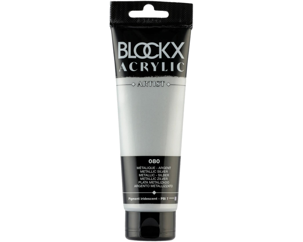 BLOCKX Acrylfarbe 120ml 60080BXC metallic silber
