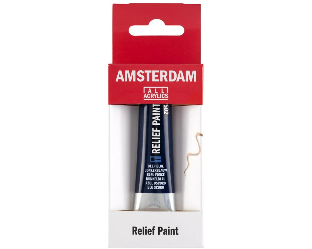 Amsterdam Acrylfarbe Reliefpaint 502 Tiefblau deckend, 20 ml
