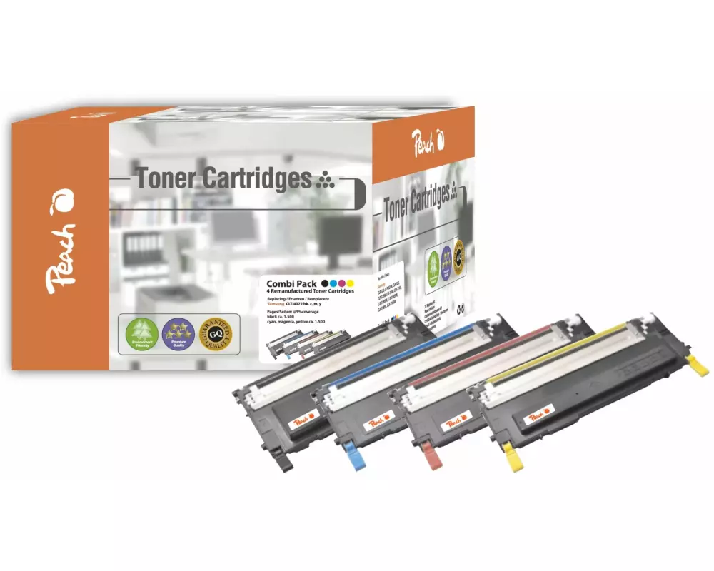 Peach Tonerset Samsung CLT-4072 BK, C, M, Y