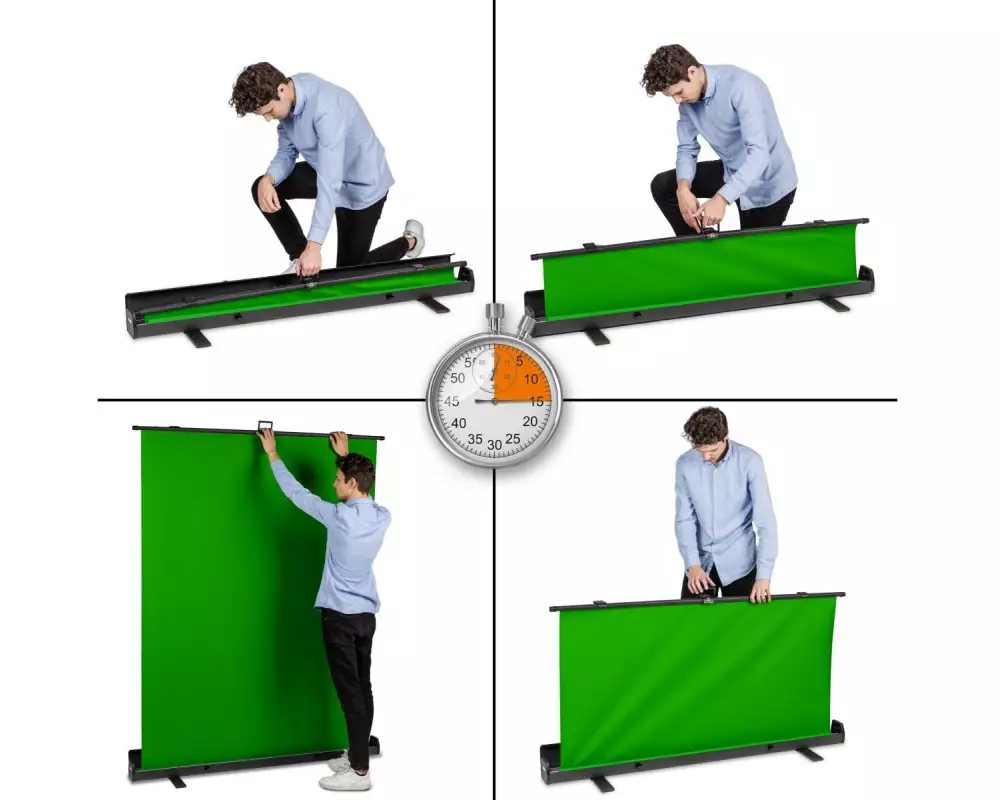 Walimex Pro Hintergrund Roll-up 155 x 200 cm Grün