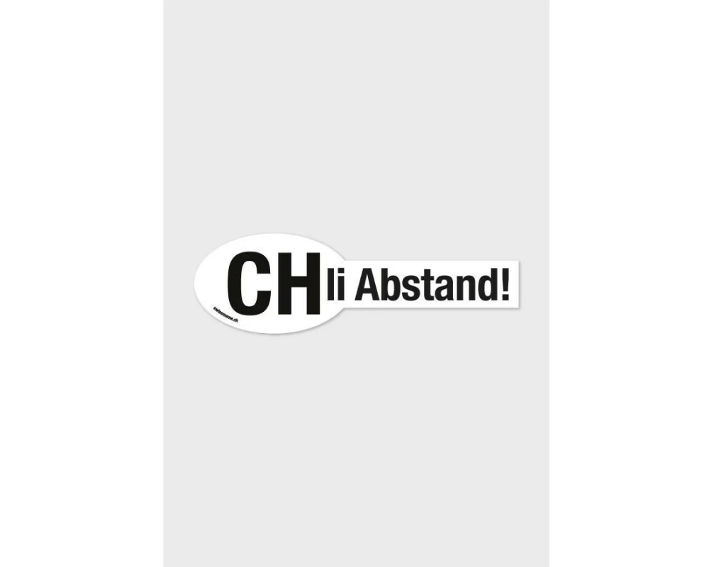Swissmeme CHli Abstand! Sticker Mehrfarbig 7.7 x 25 cm Kunststoff