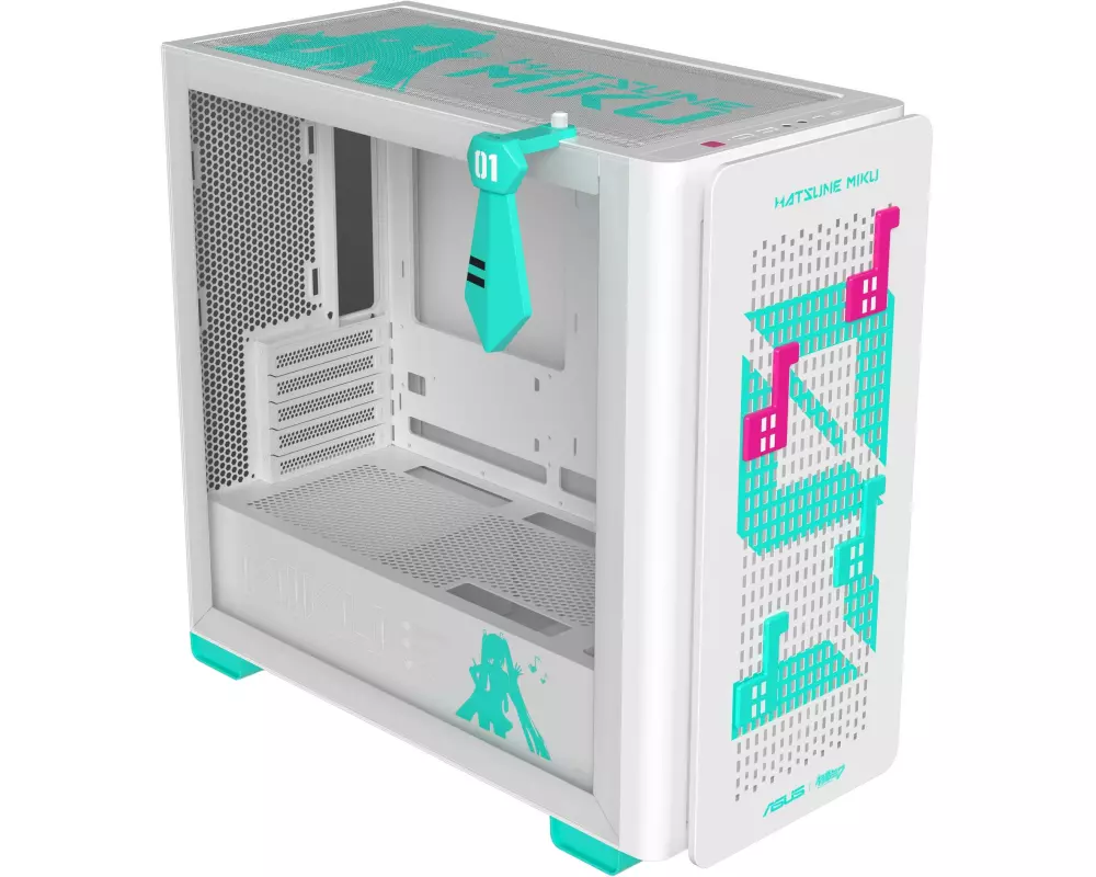ASUS PC-Gehäuse A23 Hatsune Miku Edition Türkis, Weiss