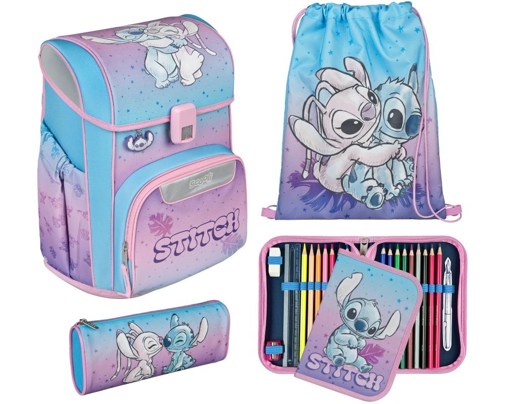 Scooli Schulrucksack-Set EasyStart Lilo und Stitch, 5-teilig