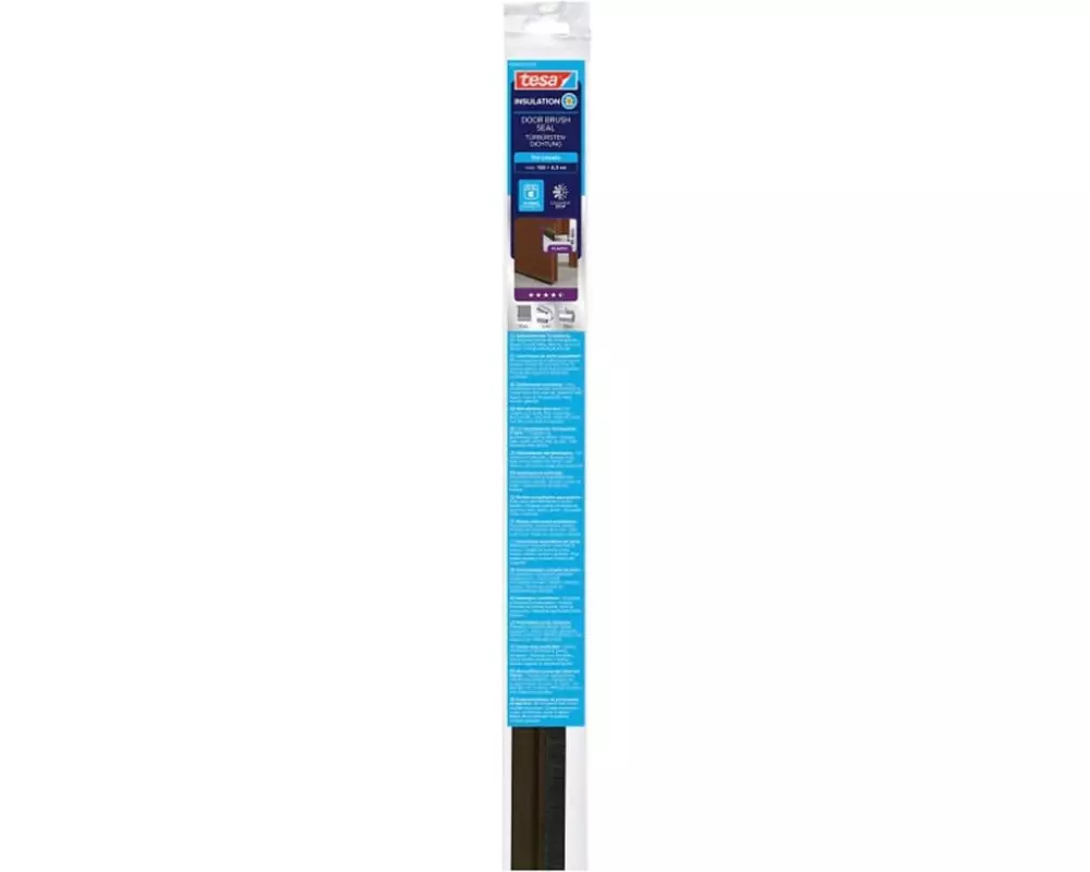 tesa Türdichtschiene für Teppichböden Kunststoff Braun 1 m