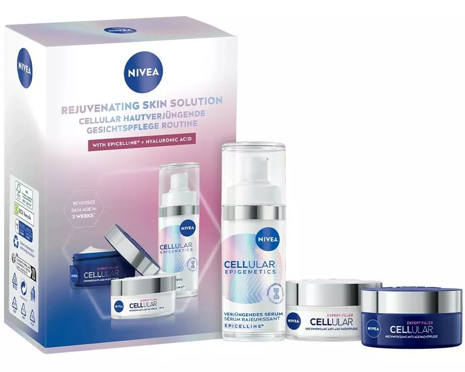 NIVEA CELLULAR Expert Filler Set – Tag, Nacht & Verjüngendes Serum