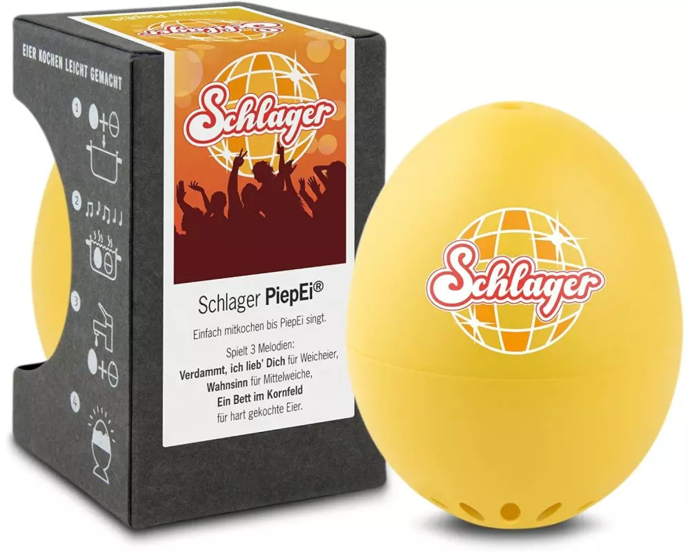 PiepEi Küchentimer Singende Eieruhr Schlager, Gelb