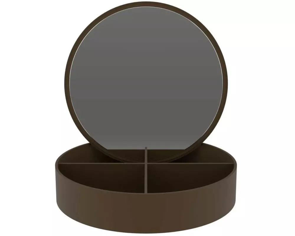 OYOY Aufbewahrung Mira mit Spiegel Ø 15.6 cm, Schwarz