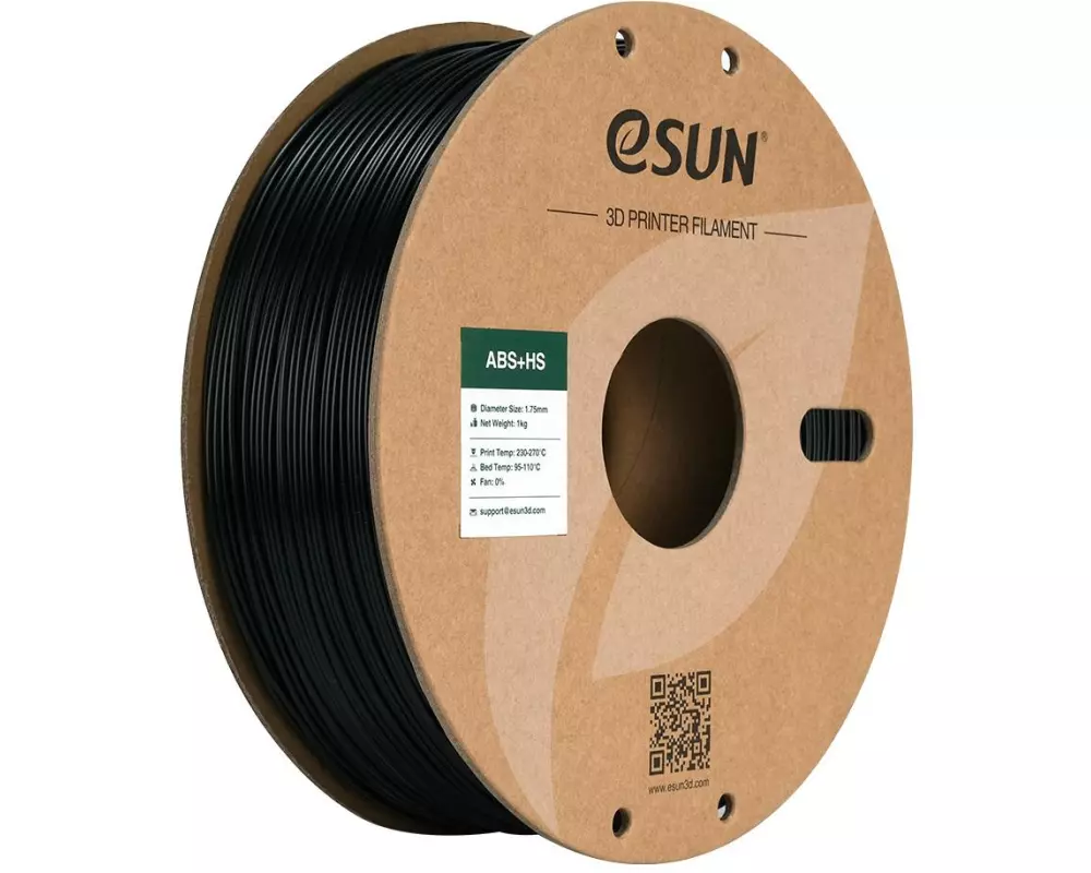 eSun Filament ABS+ HS Schwarz 1.75 mm 1 kg