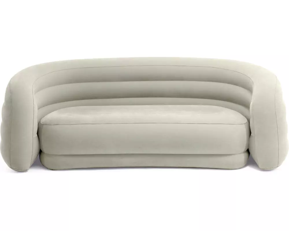 Intex Aufblasbares Sofa Curved 229 x 109 x 81 cm, Olive/Beige