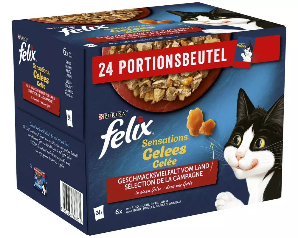 Felix Nassfutter Sensations Gelee Fleisch, 24 x 85 g