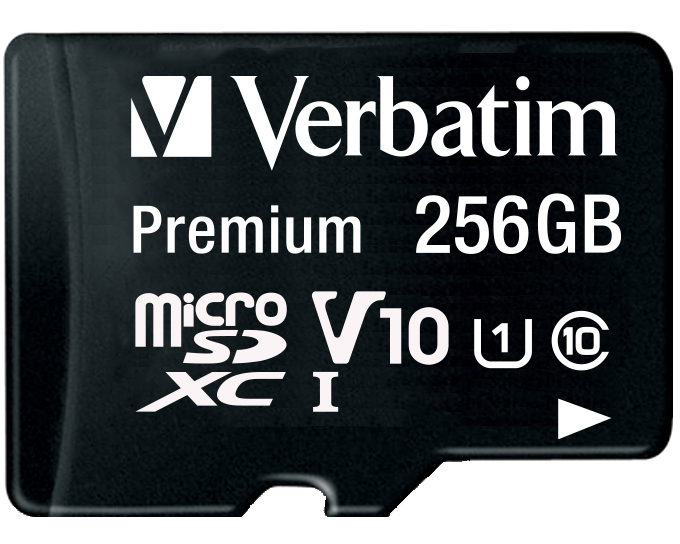 VERBATIM Micro SDXC Card 256GB 44087 with Adapter Class 10. UHS 1