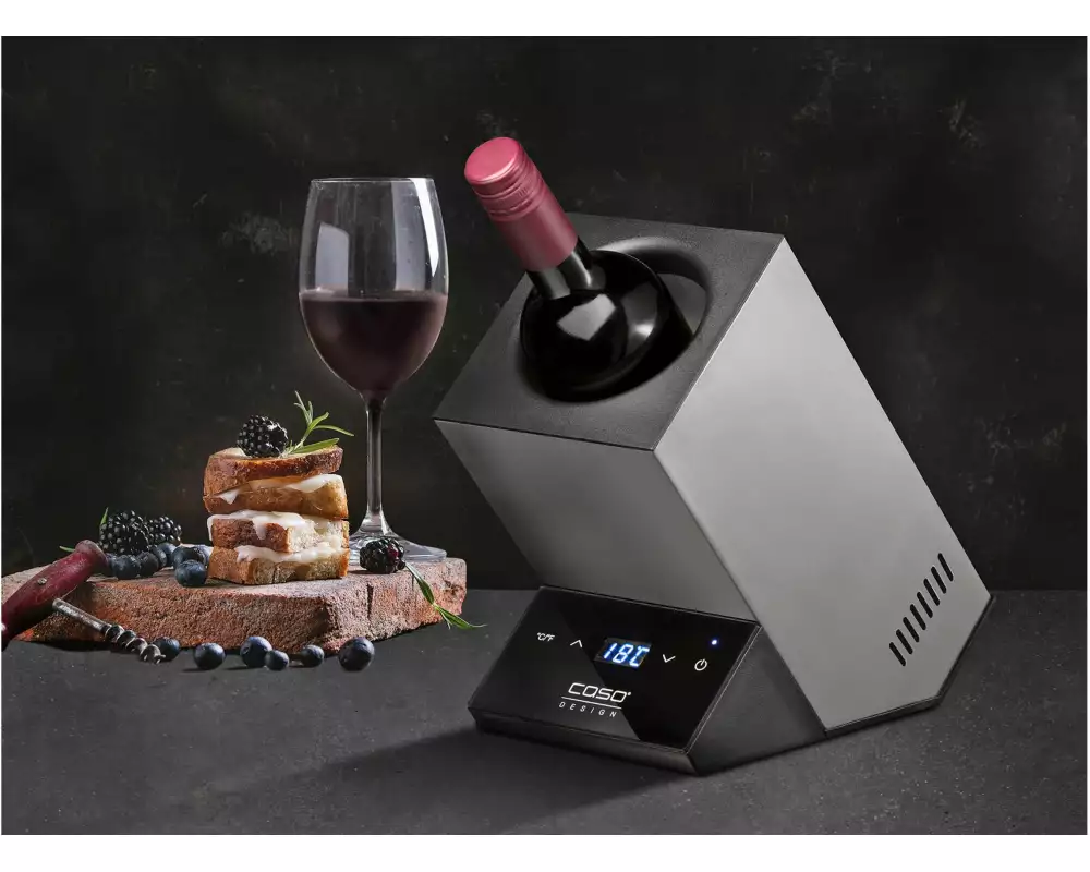 Caso WineCase One Inox Edelstahl silber/schwarz 72 W