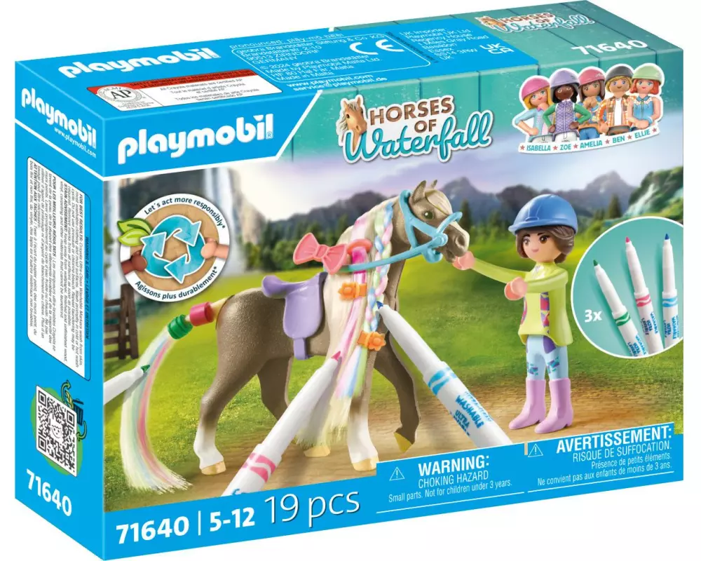 Playmobil Horses of Waterfall Kreativset mit Pferd und Stiften 71640