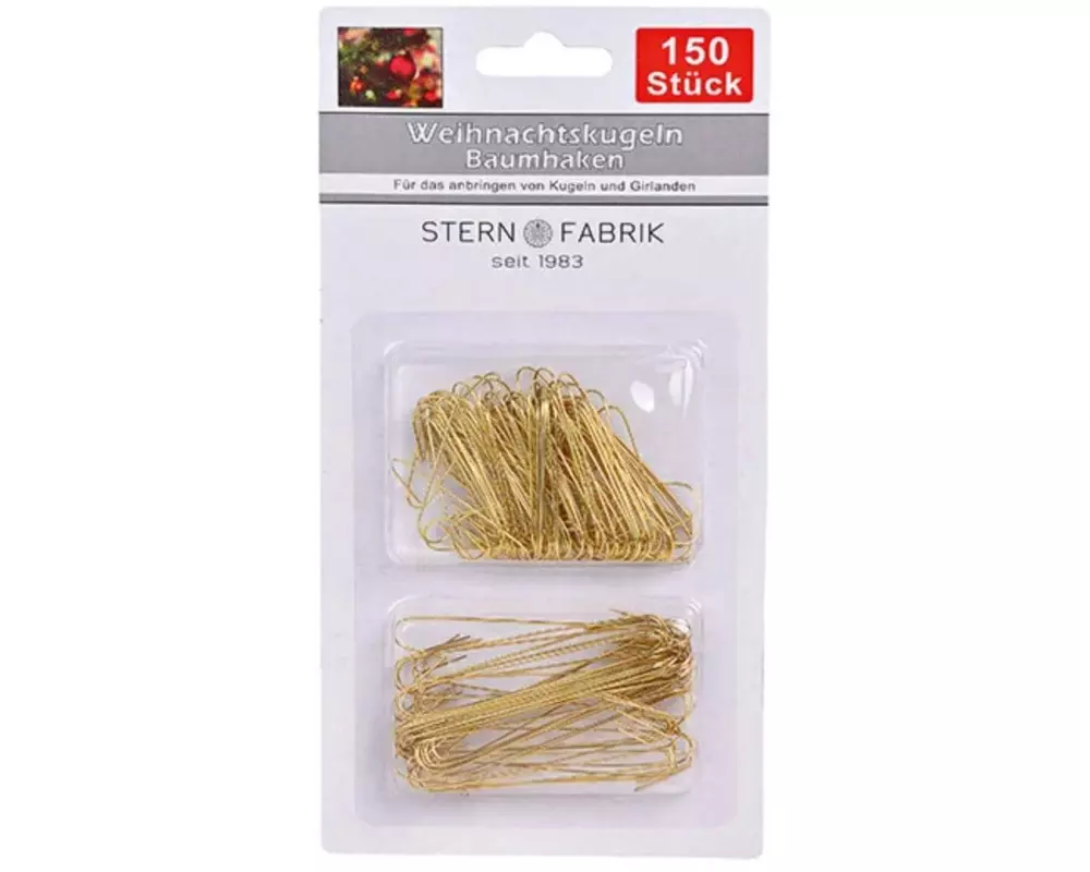 G. Wurm Schnellaufhänger 150 Stück, Gold