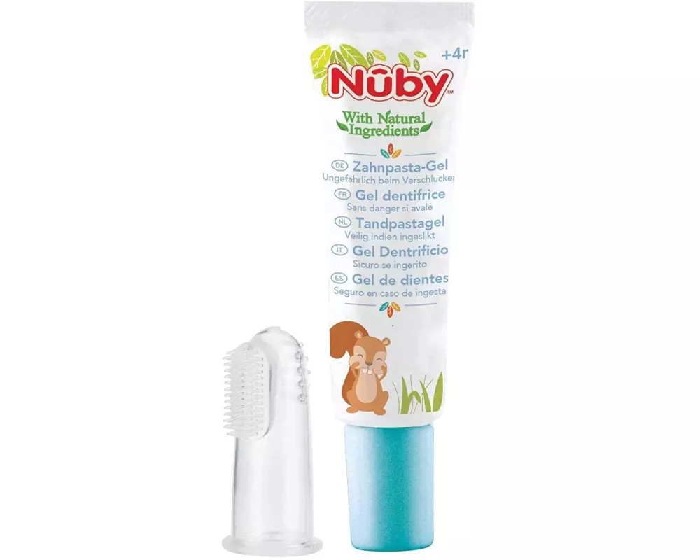 Nuby Fingerzahnbürste All Naturals & Zahncreme