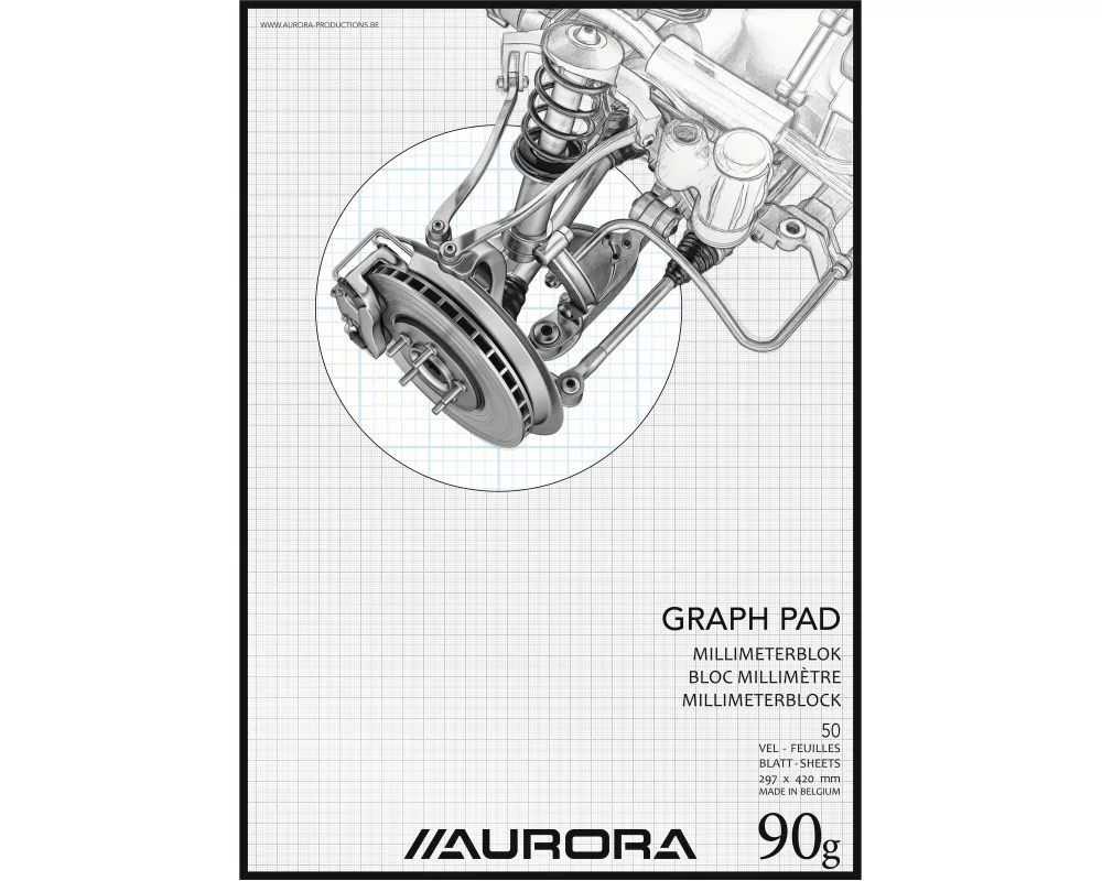 AURORA Millimeterpapier A3 MID101 90g weiss 50 Blatt