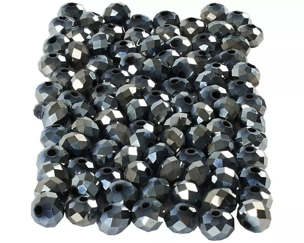 Creativ Company Glasschliffperlen 5 mm x 6 mm Schwarz